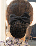 ハンドメイド シフォンリボン ヘアネット ナース 韓国製