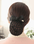 ハンドメイド リボンタイ ヘアネット ナース 韓国製
