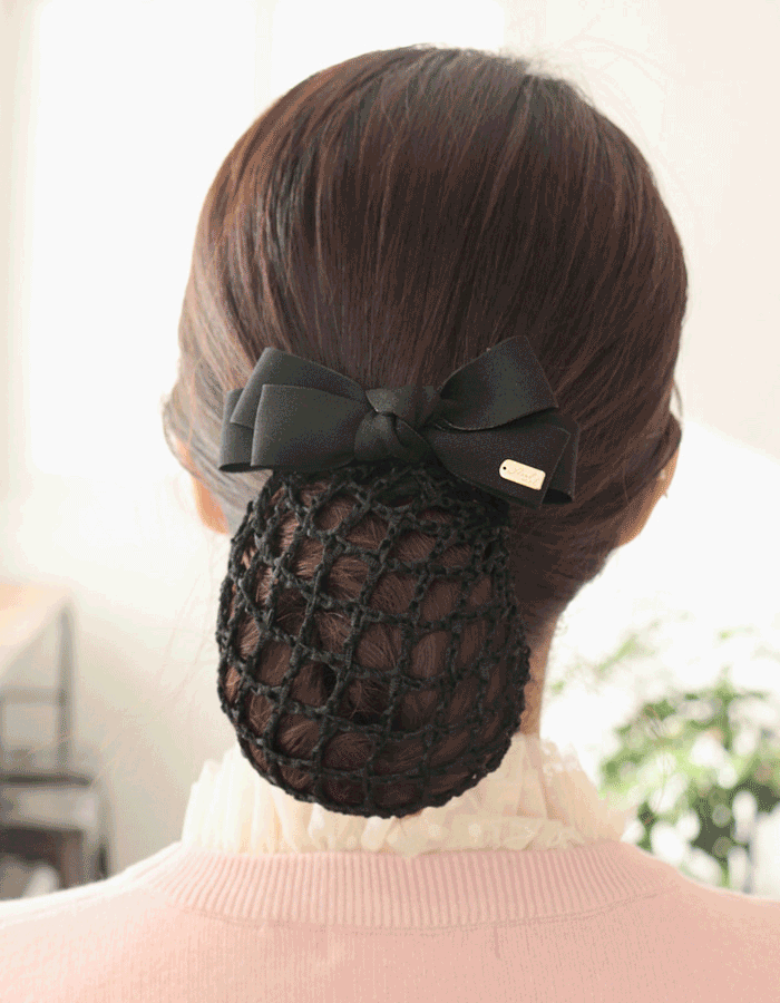 ハンドメイド リボンタイ ヘアネット ナース 韓国製