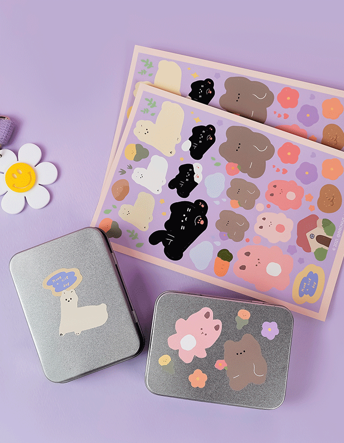 ポニマル ステッカー 缶ケース入り デコ